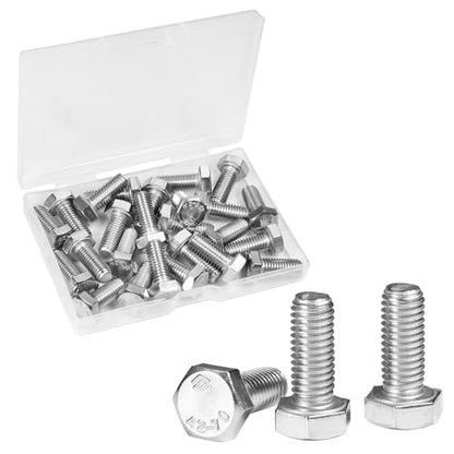 25 Pcs M8 Hex Bolts M8-1.25 x 20mm Hex Head Screw Bolt - size: M8-1.25 x 20mm