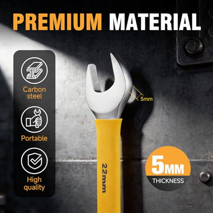 25-Piece Combination Spanner Set - Open End & Box End Wrench