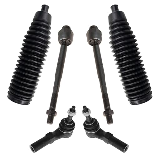 TRQ Front Driver & Passenger Side Inner & Outer Steering Kit Steering Rack - style: PSA32080