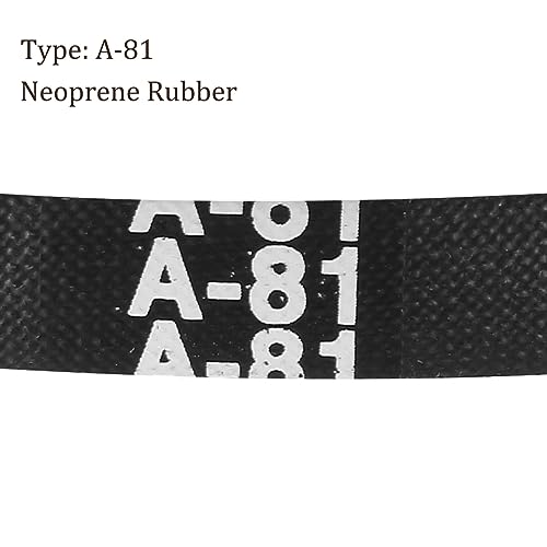A-81 Drive V-Belt - [81-inch Inside Circumference] A-Section Rubber Drive Belt Wrapped for Transmission Use - size: A-81