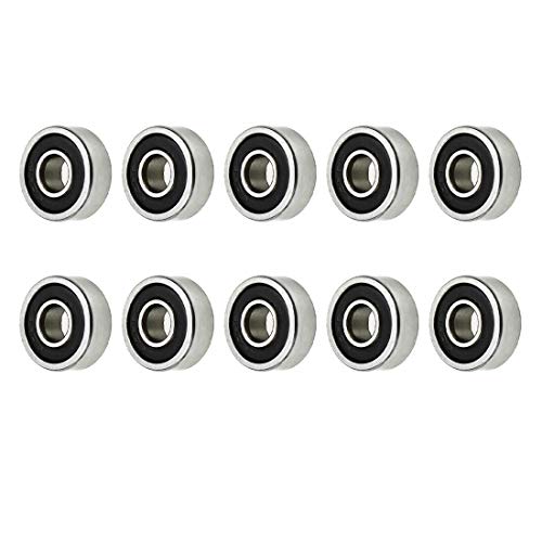 605RS Ball Bearing Double Rubber Sealed Steel Bearings 5 x 14 x 5mm-10pcs - size: 5 x 14 x 5mm