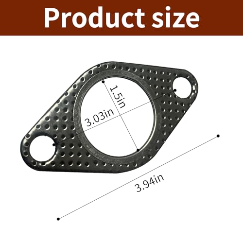 2 PCS Car Exhaust Gasket,1.5 Inch Reinforced High Temperature Gasket Exhaust Flange Gasket Car Accessories,Catalytic Converter Gasket,Exhaust Flange Gasket for Most Trucks Cars and SUVS - size: 1.5 In