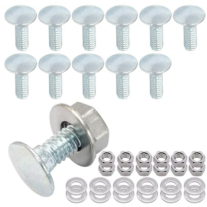 Luomorgo 1/4"-20 x 3/4 in. Carriage Bolts, 12 Sets - size: 1/4"-20 x 3/4 in.