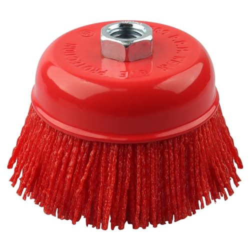 3" Nylon Cup Brush, 4 1/2 Angle Grinder, 5/8"-11 Threaded - size: 3 inch