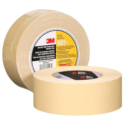 3M 501+ High Temperature Masking Tape, Tan, 1.88 in x 60 yds – Strong Holding Power for Automotive, Specialty Vehicle and Industrial Markets