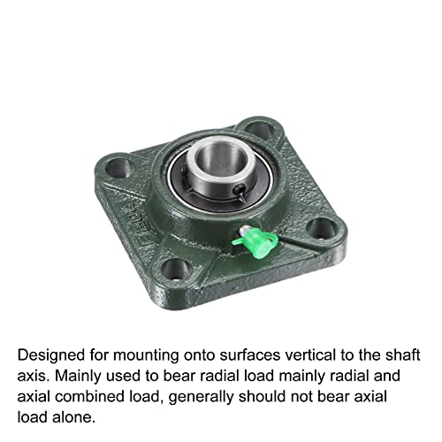 uxcell UCF204 Flange Block Bearings 20mm Bore Cast Iron Bearing Unit Set - size: 20mm