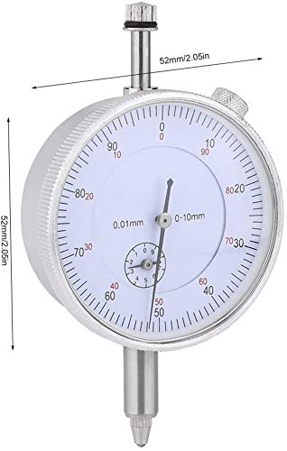 Metric Dial Indicator, 0-10mm x 0.01mm Precision Test Gauge Dial Test Measuring Instrument