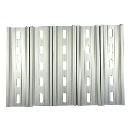 International Connector T&G 5 Pieces DIN Rail Slotted Aluminum RoHS 35mm Wide 7.5mm High (5") - size: 5"