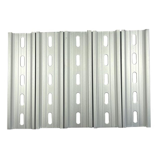 International Connector T&G 5 Pieces DIN Rail Slotted Aluminum RoHS 35mm Wide 7.5mm High (5") - size: 5"
