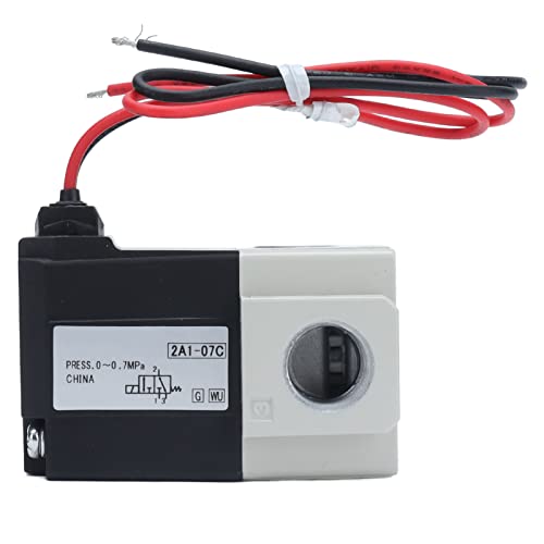 3 Way 2 Position Air Solenoid Valve, 10HZ HighFrequency Control Solenoid Valve with 1/4 Inch Threaded Port (DC 12V)