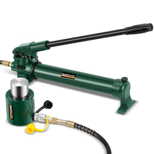 Newhai 30T Hydraulic Ram Kit & CP-700 Hand Pump, 2" Stroke Auto Retraction - style: 30 ton Jack+cp700 Pump