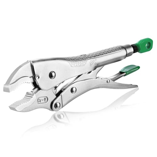 SK 10" Curved Jaw Locking Pliers, Vice Grips, Premium CR-V Steel - size: 10" Single