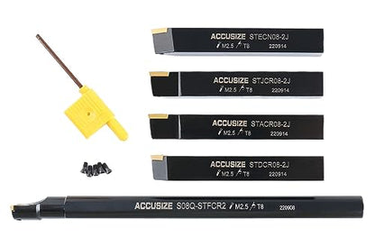 Accusize Industrial Tools Mini Indexable Turning Tool Boring, 1/2 in - size: 1/2 in.