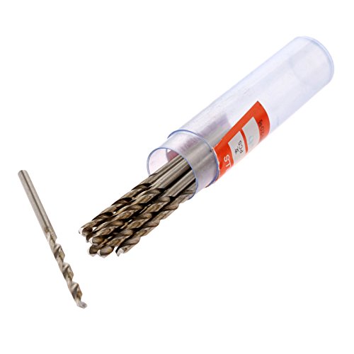 10PCS 2.5mm Twist Drill Bits,Micro HSS Cobalt Metric Spiral Rotary Tool - size: 2.5mm