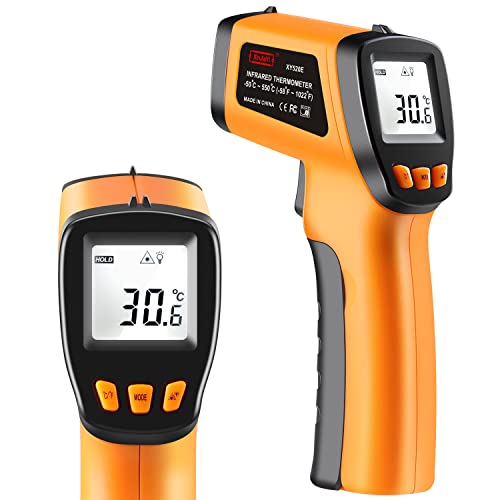 Infrared Thermometer (Not for Human), XinJiaYi Laser Temperature Gun for Pizza Oven, Non-Contact Laser Thermometer Gun for Cooking/BBQ/Grill/HVAC, Surface Thermometer -58°F ~ 1022°F Yellow - color: -58°F ~ 1022°F-Yellow