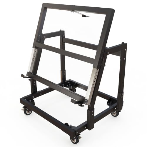 APARECIUM Panel Handler Cart and Shop Stand, Tilting Panel Cart with Rolling Casters, Tilting Panel Mover Mobile Workbench, Drywall Cart for Woodworking, Lumber Furniture Workshop, Warehouses, Garage