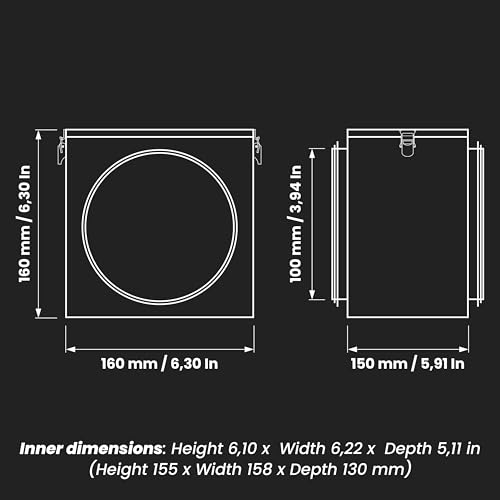 Repa Market 4" Duct Air Filter Box – Galvanized Steel Inline Dryer Filter Housing for Round Duct - EPDM Rubber Gaskets – Easily Serviceable Lint Trap – Intake Ventilation, Home Improvement - size: 4" Inch