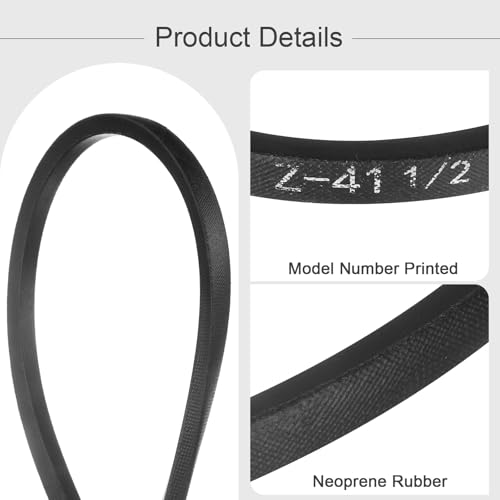 HARFINGTON Z-41 1/2 Z Type V-Belt 1050mm/41 Inner Length x 0.39" Width x 0.24" Height, Z-Type Closed-Loop Rubber Transmission Belt - size: Z-41