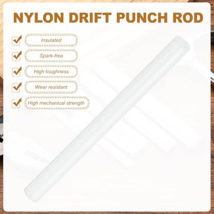 HARFINGTON 3pcs Nylon Drift Punch Rod 15/64"-25/64" Dia Drift Punch Tool - size: 15/64"+5/16"+25/64"