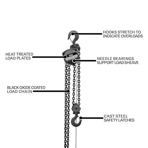 JET 5-Ton Hand Chain Hoist, 10' Lift (Model S90-500-10) - size: 5 Ton, style: 10' Lift