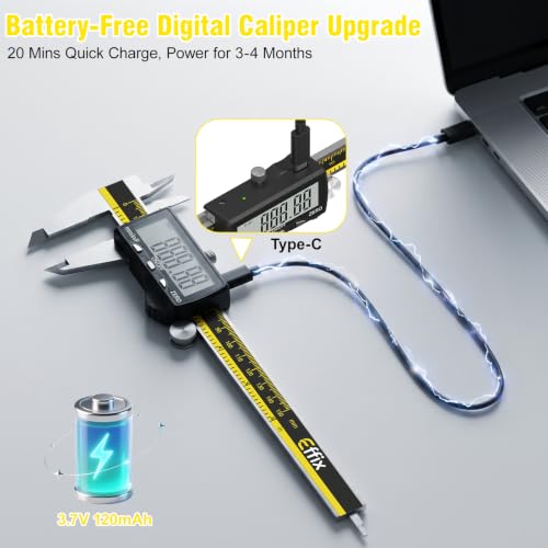 Effix Rechargeable Digital Caliper 12in - size: 12in