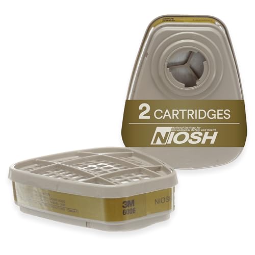 3M Respirator Cartridge 6006, NIOSH Approved, 1 Pair