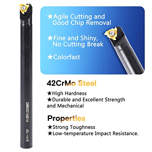 Lathe Turning Holders Threading Tools Threading Holders 21pcs - Metal Lathe Cutting Tools 7pcs 5/8" Boring Bar Set+14pcs Indexable Carbide Inserts Golden for Lathe Tools - color: 5/8" turning holder kits