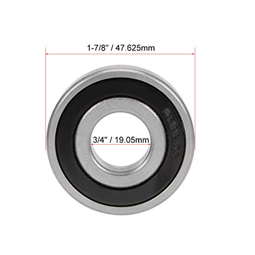 uxcell RLS6-2RS Deep Groove Ball Bearing 3/4-inchx1-7/8-inchxx9/16-inchx Double Sealed Z2 Lever Bearings 2pcs - size: 3/4"x1-7/8"x9/16"
