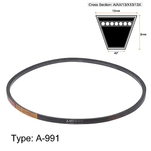 HARFINGTON A-991 V-Belts Drive Belt 991mm Inner 13mm Width 8mm Thickness Girth Rubber for Power Transmission - size: 991mm