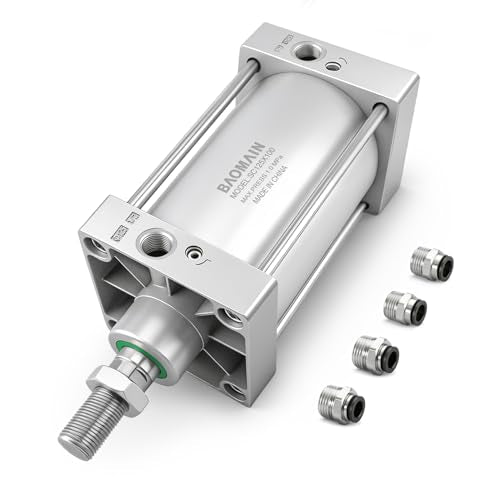 BAOMAIN Pneumatic Air Cylinder 5" Bore 4" Stroke SC125x100 - size: Stroke 3.94 inch(100mm)