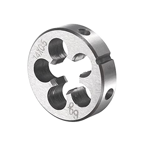 uxcell M14 x 0.5mm Metric Tap and Die Set, Machine Thread Screw Tap with Round Threading Die, Tap & Die Kit for Nut Screw Bolt Thread Repair - size: M14 x 0.5mm