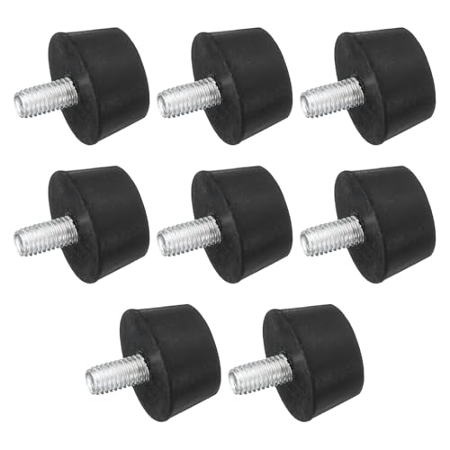 uxcell 8Pcs Thread Adjustable Levelling Feet, 1.18" x 0.63" Rubber Furniture Feet with M8 x 15mm Studs for Table Chair Feet Floor Protector, Black - size: 1.18" x 0.63", M8 x 15mm