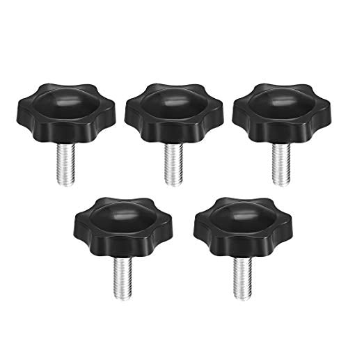 uxcell Clamping Handle Screw Knobs Handle Star Knob M6 x 16mm Male Thread 5pcs - size: M6*16