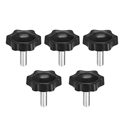 uxcell Clamping Handle Screw Knobs Handle Star Knob M6 x 16mm Male Thread 5pcs - size: M6*16