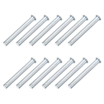uxcell 12Pcs M10 x 80mm Single Hole Clevis Pins, Zinc-Plated Carbon Steel Flat Head Hitch Pins for Trailer Latch, Mechanics Repair, Furniture Installation, Industrial Equipment - size: M10 x 80mm