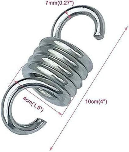 Premium Heavy Duty Porch Swing Spring, 1100 LBS Rust Resistant Hammock Hanging Chair Hook, Outdoor Patio Swing Hardware - size: 4Inch