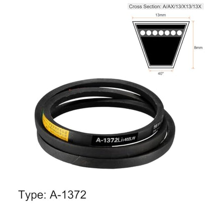 uxcell A1372 V-Belts 1372mm Inner Girth 13mm Top Width 8mm Thickness A-Section Rubber Drive Transmission Belt - size: 1372mm