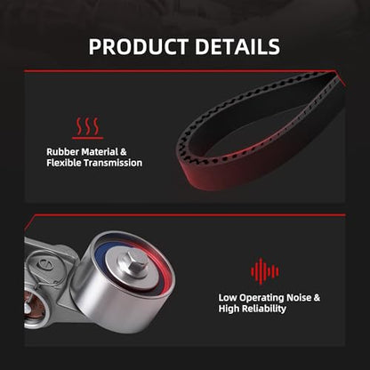 Engine Timing Belt Kit for Volvo XC90 XC70 XC60 XC40 S90 S80 S60L - size: for XC90/ XC60/ XC40/ V90 Cross Country
