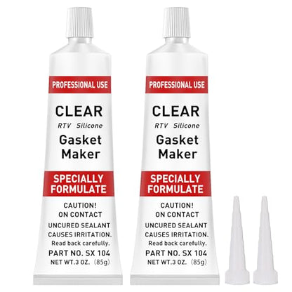 1DFAUL RTV Silicone Gasket Maker, High Temp Silicone Resist Oil, Clear,170g - color: Transparent, size: 170g