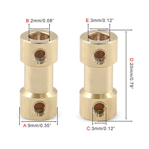 Flexible Shaft Coupler 2-3mm, 4 PCS