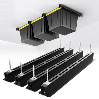 EVERHANGER Ceiling Storage Rack, Heavy Duty Overhead Garage Storage Rack - style: For 3 Bins