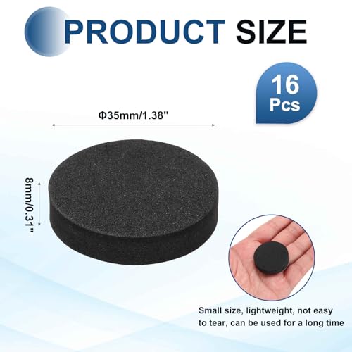 MECCANIXITY Single Sided Speaker Isolation Pads 35mmx8mm Round Black - size: 35mmx8mm
