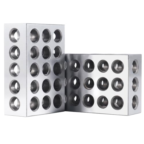 Accusize Ultra Precision 1-2-3 Blocks Set, 23 Holes, 2 Pc Pair