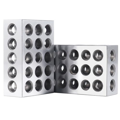 Accusize Ultra Precision 1-2-3 Blocks Set, 23 Holes, 2 Pc Pair