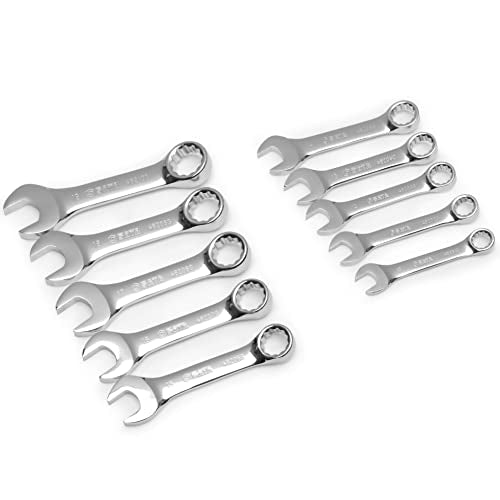 SATA 10 Piece 12 Point Stubby Wrench Set | Metric Sizes 10mm - 19mm| Off Corner Loading | ST08418G - style: 10 Piece