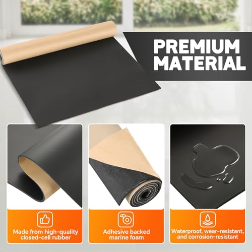Sponge Neoprene with Adhesive Foam Rubber Sheet 1/8” x 12” x 24” - size: 1/8" Thick x 12" Wide x 24" Long