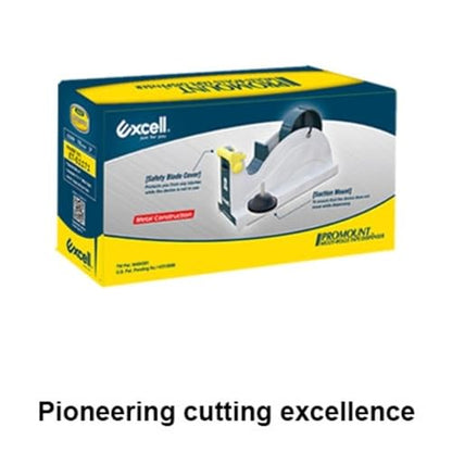 Excell Pro-Mount Desk Top Tape Dispenser, 1 in. Width (Blue/Grey)