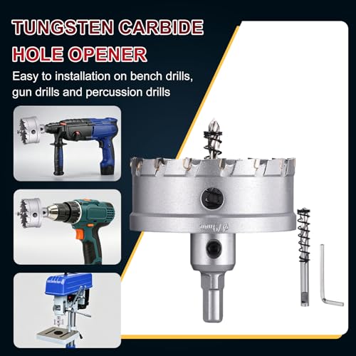 Tungsten Carbide Tipped Hole Saw 3-1/8 Inch 79mm Hole Cutter - size: 3-1/8 Inch (79mm)