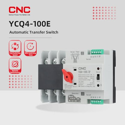 CNC 2P 100A AC220V Automatic/Manual Transfer Switch - size: 2P-220V