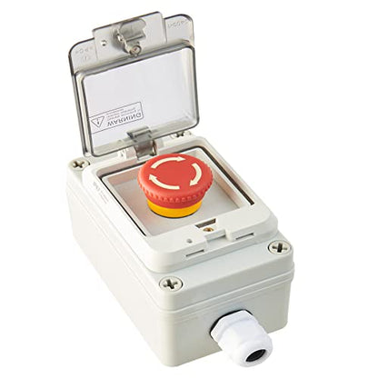 Emergency Stop Button Emergency Stop Switch E-Stop Button Station Box 22mm - color: Red instantaneous switch box